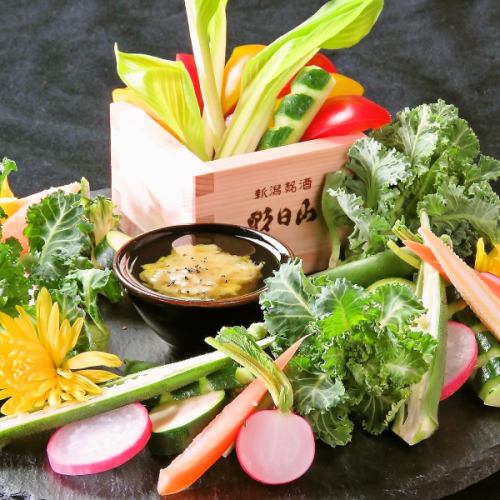 Japanese-style Bagna cauda of vegetables sent directly from the farmer