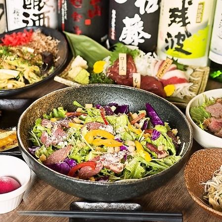 【黒虎コース】全8品4000円馬肉を存分に楽しめる！