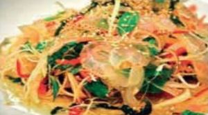 Jellyfish and cucumber salad