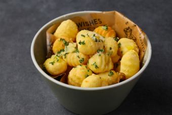 Fried gnocchi with truffle butter