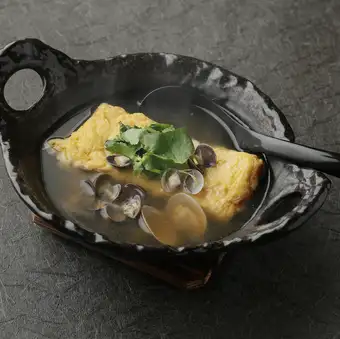 こだわり貝おでん出汁がけ だし巻き玉子