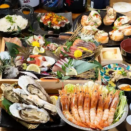 旨み抜群 海老しゃぶしゃぶ付【女子会・宴会に】貝と鮮魚のお造りも 濃厚海老しゃぶコース全16品
