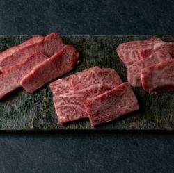 グラムの黒毛和牛盛り合わせ