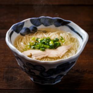 Chicken broth noodles