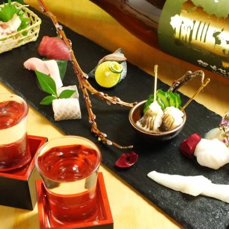 Perfect for anniversaries and business entertaining! [Nodoguro, Kinmedai, Anago, Togeshita Beef] in a private room for 6,000 yen for food only