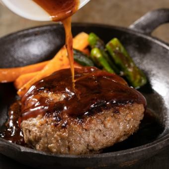 ハンバーグコース ＋2200円(税込)で『120分飲み放題(90分L.O.)』が付けられます