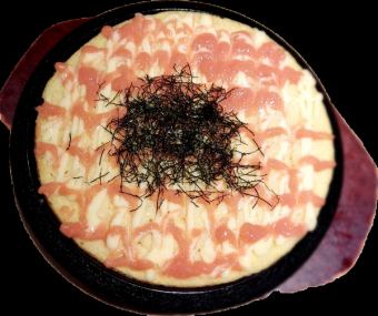 明太トロロ鉄板焼き