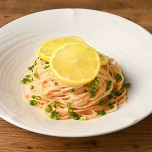 Fresh lemon mentaiko cheese cream pasta
