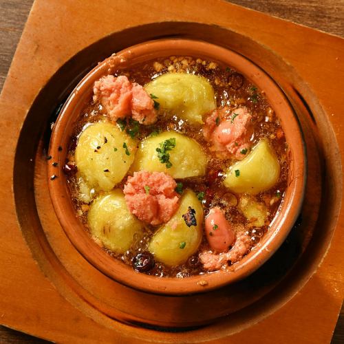 ポテトと明太子のアヒージョ