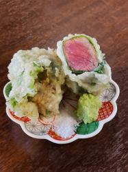 Rare Tempura of Beef Thigh