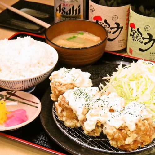 自家製タルタルと甘酢が決め手◇絶品タルタル南蛮唐揚げ定食1000円(税込)は常連様にも大好評♪