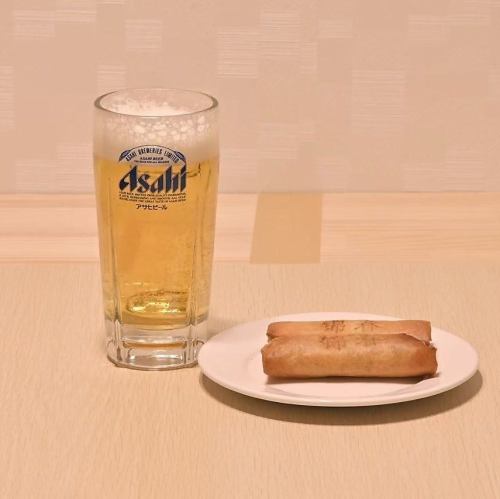 ビール+春巻き（2個）