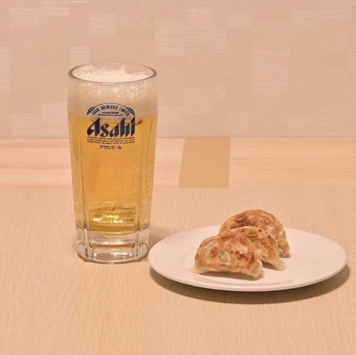 ビール+焼き餃子（3個）