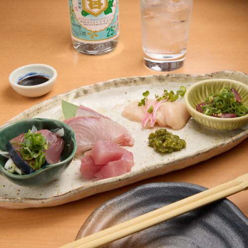 地鶏とお魚の造り盛り