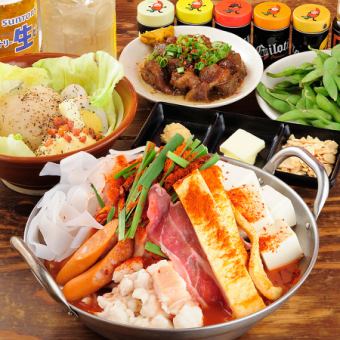 【含2小時暢飲】斷頭台辣火鍋套餐（4道菜）5,300日元