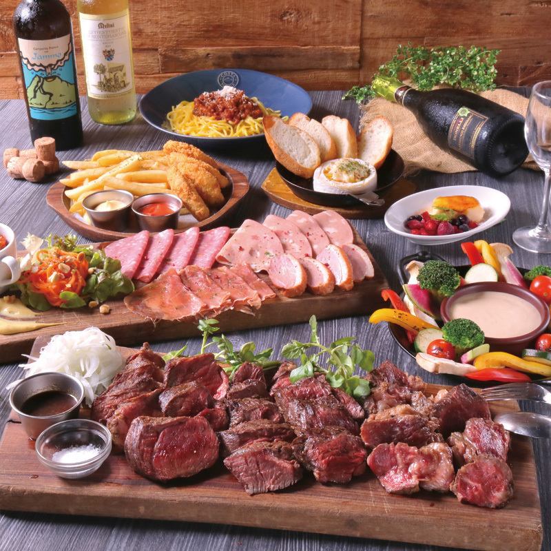 【水道橋駅3分】牛ハラミステーキ等8品×飲み放題5000円コース☆