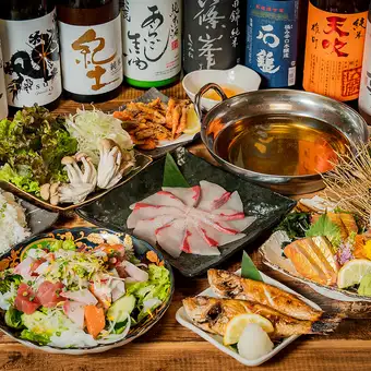 [The ultimate luxury! Fatty yellowtail shabu-shabu and grilled blackthroat seaperch course (with hot pot)] 9,000 → 8,000 (tax included)