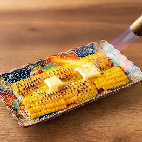 棕色玉米黄油