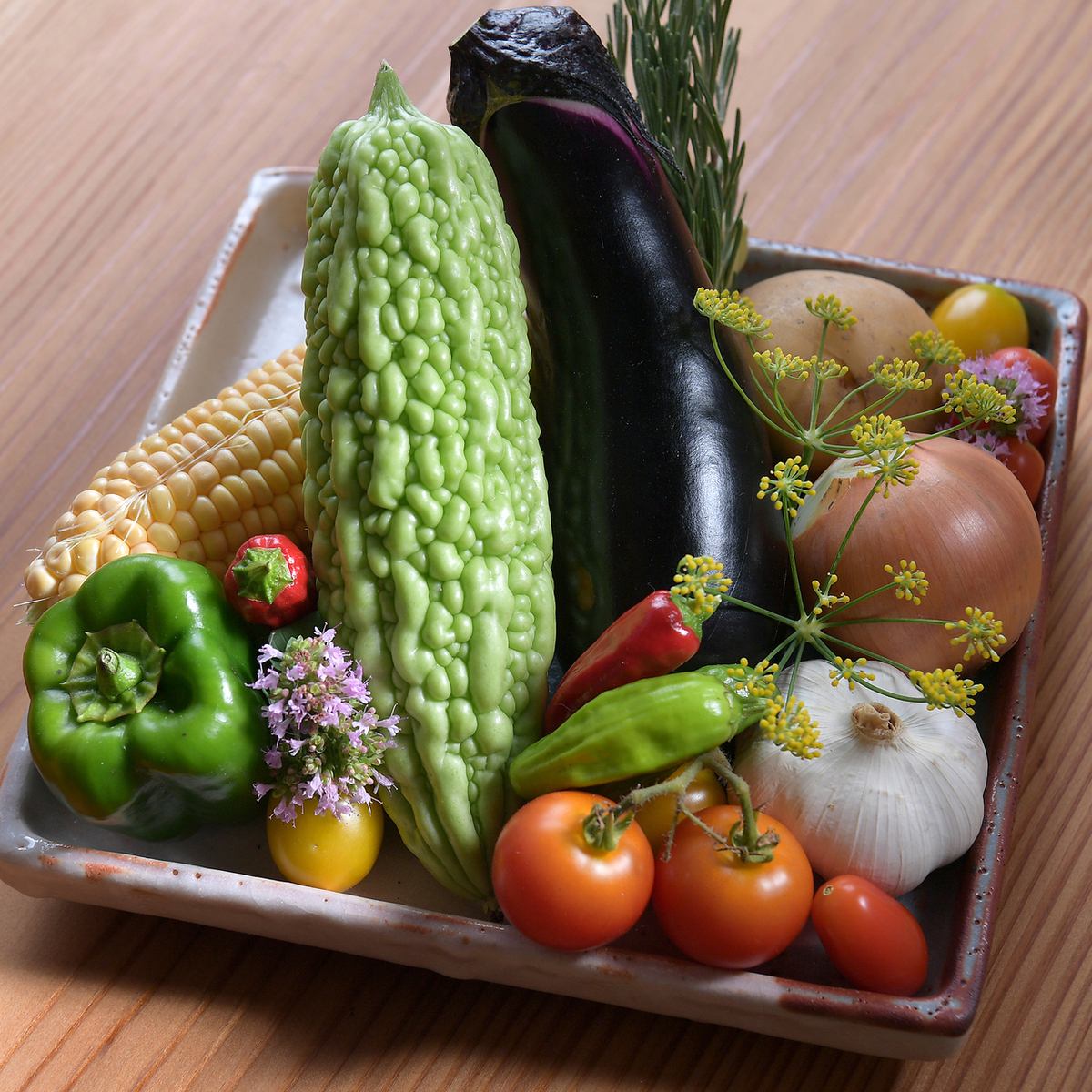 厳選した信頼のおける農家から仕入れた有機野菜も魅力のひとつ！