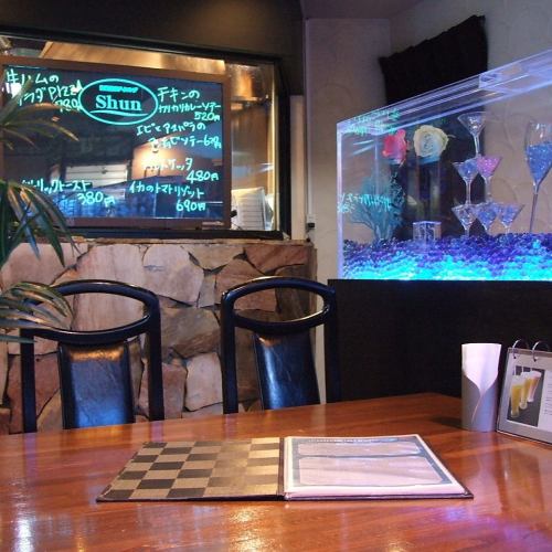 大きなテーブルはとっても落ち着きます★