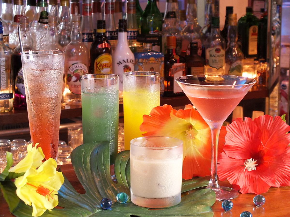 豊富なカクテル