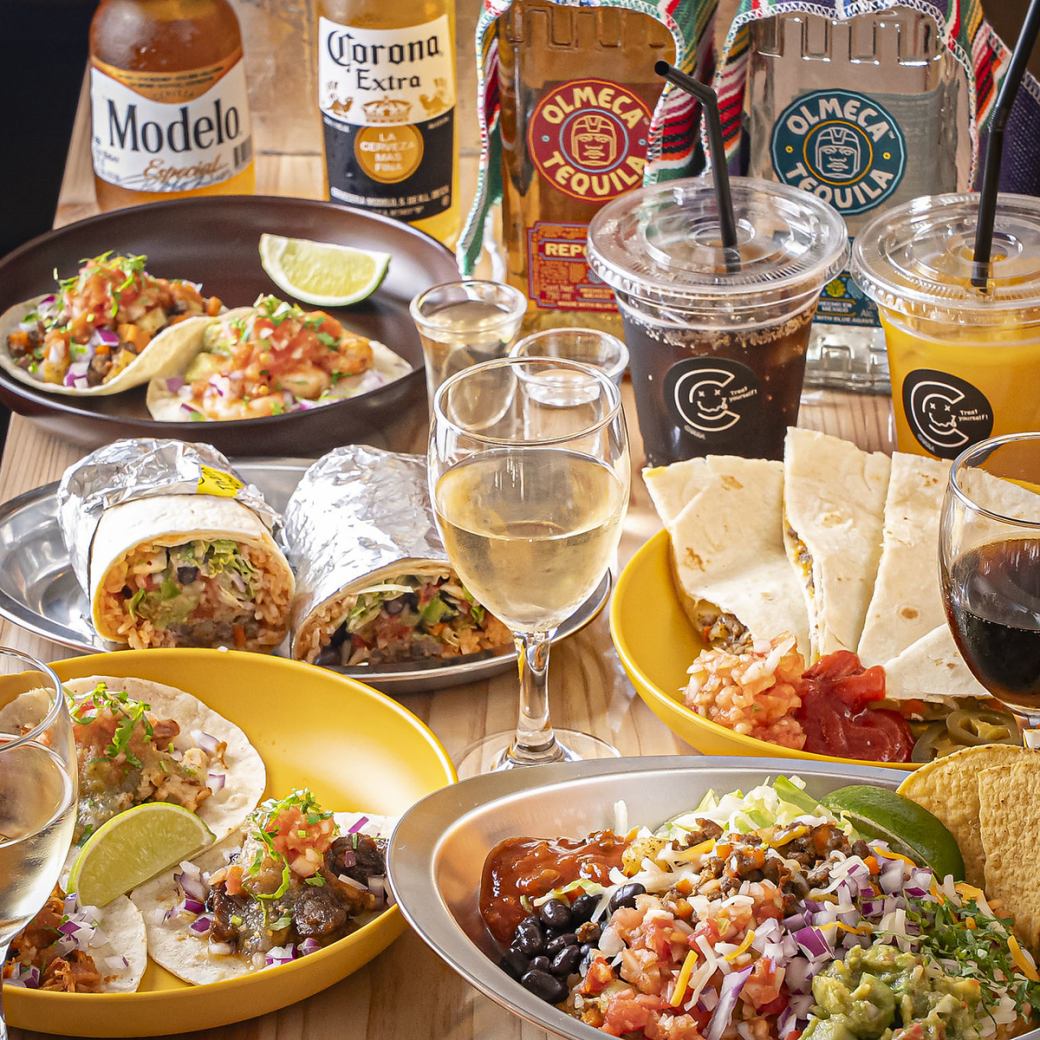 本格的なタコスやブリトーを楽しむメキシカン！