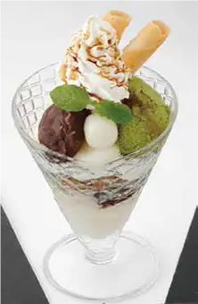 抹茶わらび餅パフェ