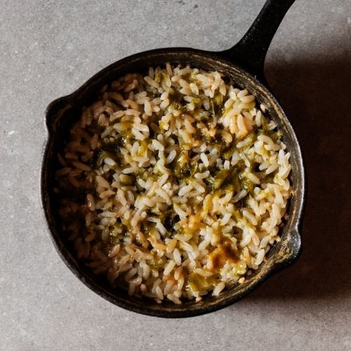 あおさ海苔の出汁パエリア