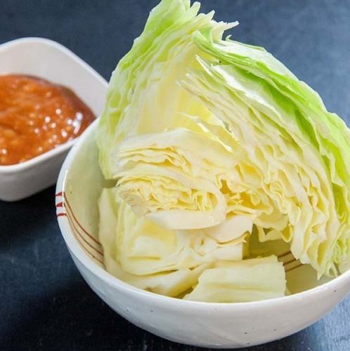 spicy miso cabbage