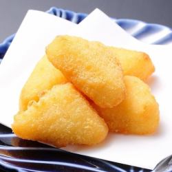 Bite-sized fried Camembert