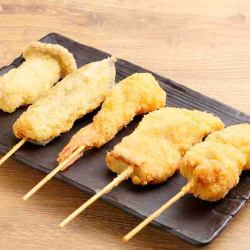 Assorted kushikatsu