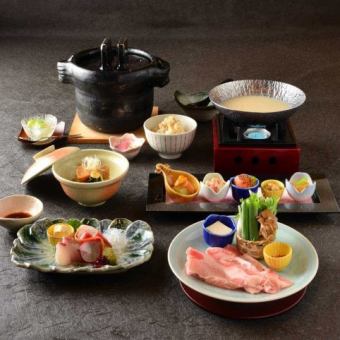 【推荐款待】都古怀石料理套餐～京都日吉猪肉豆浆火锅～每人6,800日元