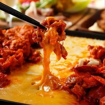 Very popular! All-you-can-eat melty cheese dak galbi♪