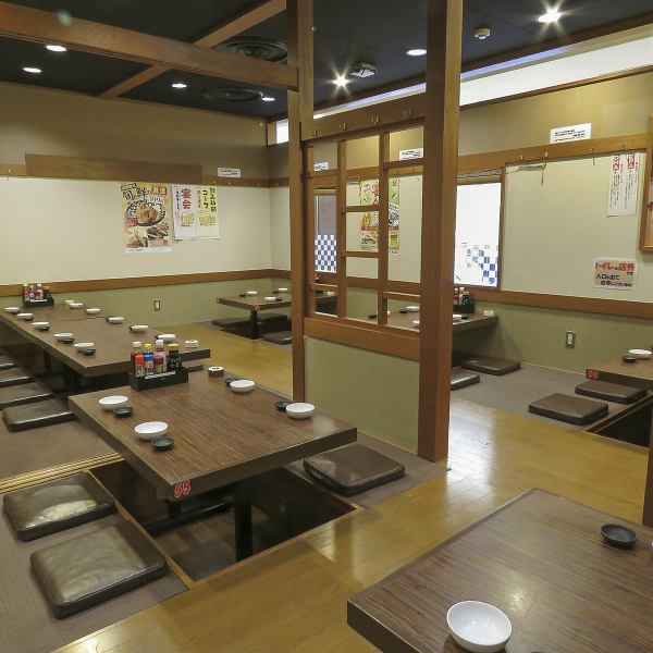 大中小宴会が愉しめるよう宴会スペースを完備。会社宴会や打ち上げなど大型宴会もお任せください！ご予約はお早めに！
