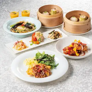 【點コース】乾杯スパークリングワイン＋ダイニング限定2時間飲み放題☆蒸し点心や魚料理5000円