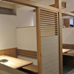 個室としてご利用可。ボックス席