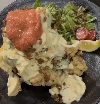 宮崎名物!チキン南蛮明太子のせ