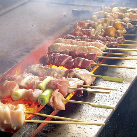 Variety of skewers