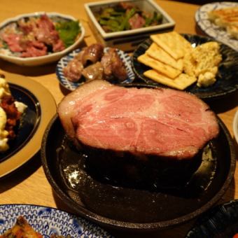 ポークステーキに餃子やつくねも！2時間飲み放題付きスタンダードプラン4,000円