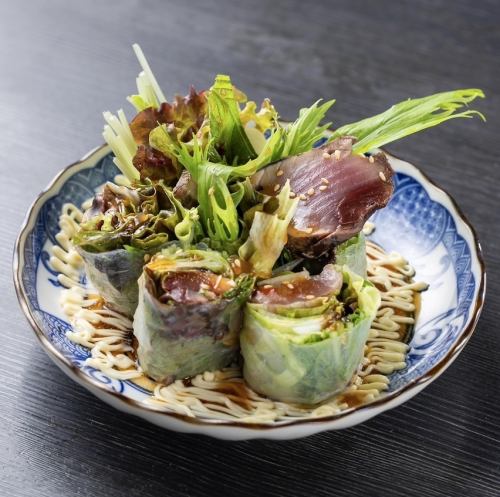 鰹の生春巻き