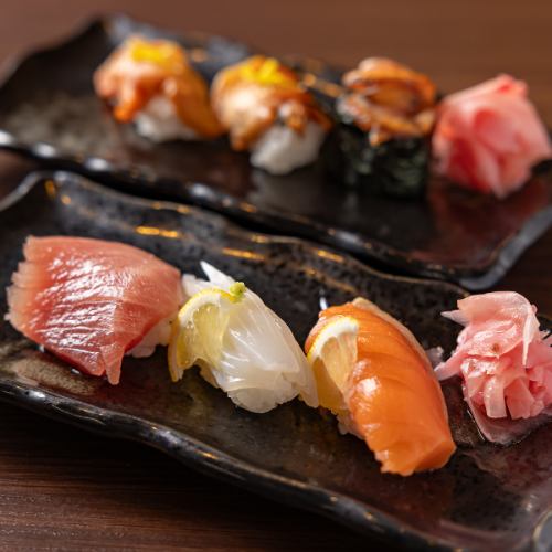 一貫に込めた職人の技。口の中でとろける厳選ネタの握り寿司