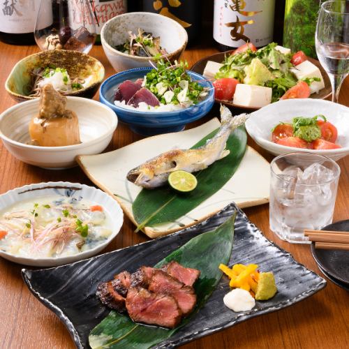 [For parties and girls' parties] Fresh fish dishes and oden "Ibuki course" 7 dishes total 2980 yen (tax included)