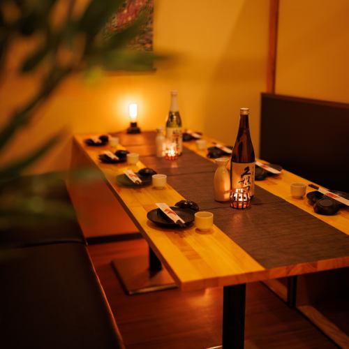 The charm of the private rooms is that they exude a Japanese atmosphere.