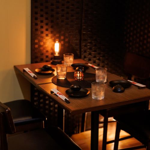 The charm of the private rooms is that they exude a Japanese atmosphere.