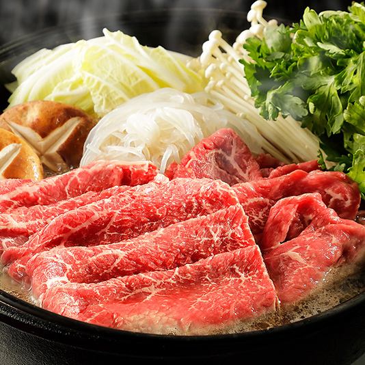 Luxurious melt-in-your-mouth Hitachi beef sukiyaki