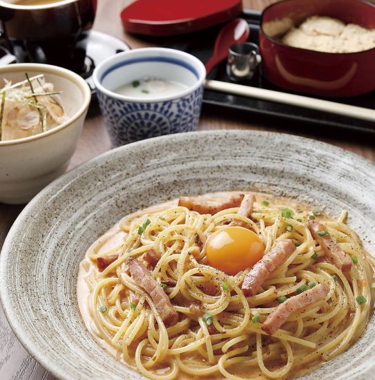 和素材が使用された、イタリアンで食べるパスタとはまた違う味が楽しめる！『雫家』