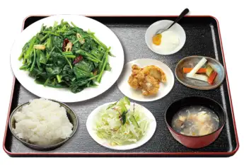 青菜炒めランチ