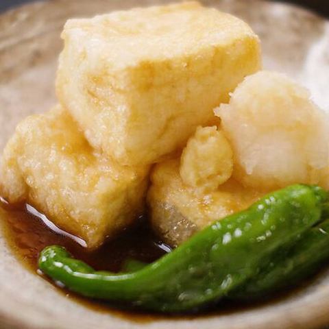 lightly deep-fried tofu