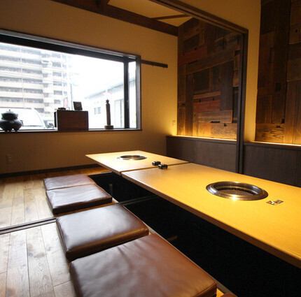 We have two completely private tatami rooms available.
