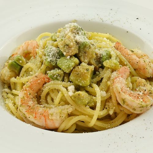 [Oil-based] Shrimp and avocado pesto